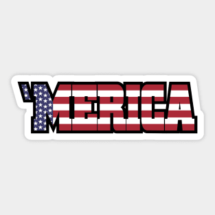 'Merica / America / USA / US Flag 'Merica Sticker